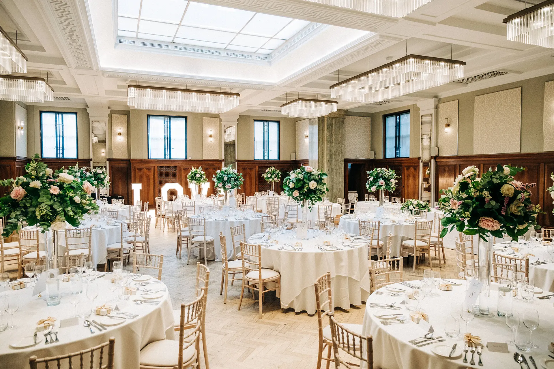 Pelham House wedding reception space